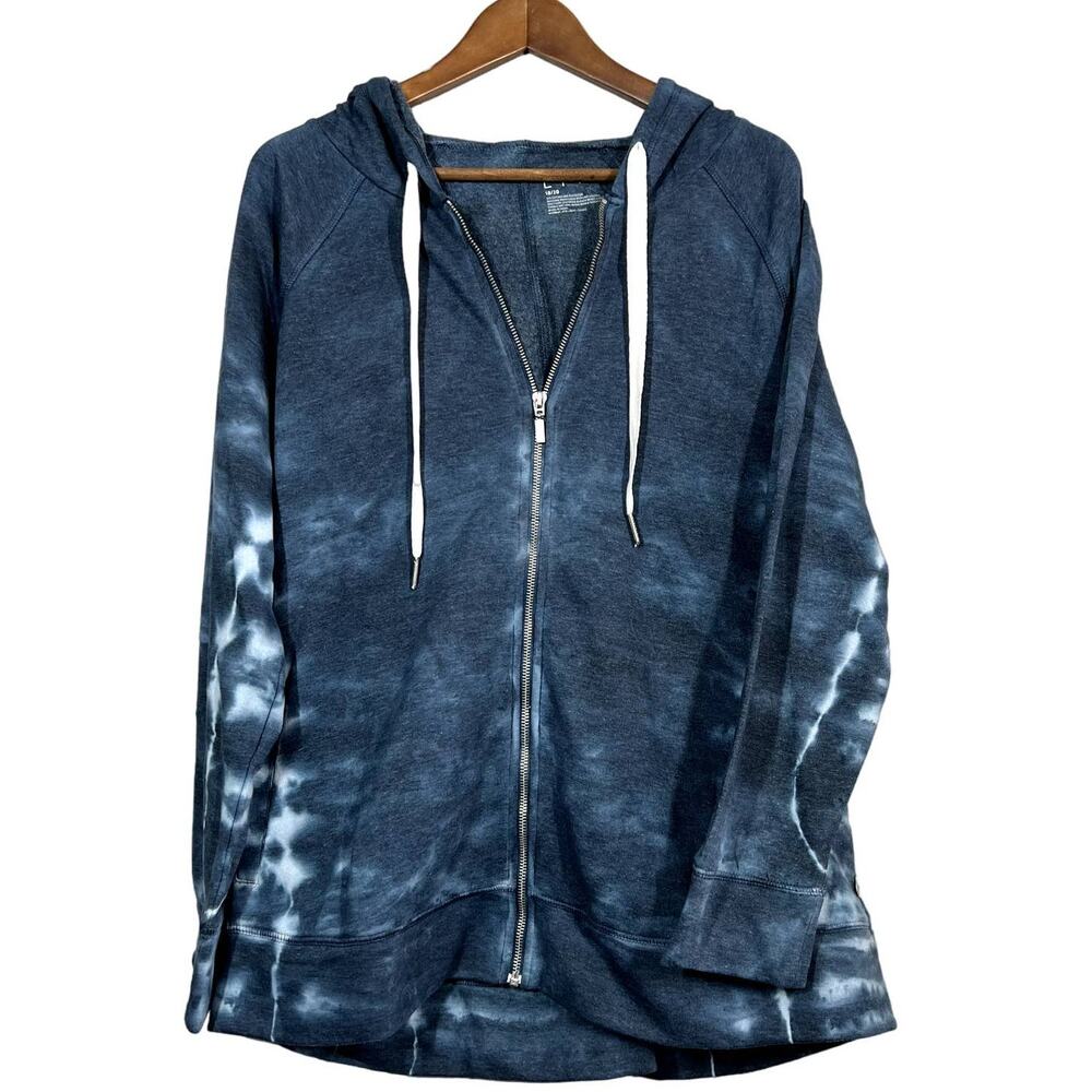 NEW! Lane Bryant Livi Activewear Jacket Full Zip Navy Pockets Hooded - 18/20